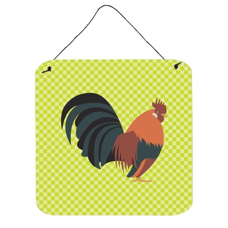 MICASA Dutch Bantam Chicken Green Wall or Door Hanging Prints, 6 x 6 in. MI228508